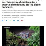 《ブラジル》ゴイアス州＝衝突事故後のバスが崖転落＝５人死亡、４１人が負傷