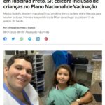 ７歳の娘をコロナで失った父親が子供への接種が予防接種計画に含まれたのを喜んだと報じる６日付Ｇ１サイトの記事の一部