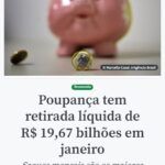 貯蓄預金の引出超過額が新記録更新と報じる４日付アジェンシア・ブラジルの記事の一部