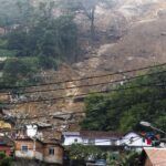 オフィシーナの丘の土砂崩れの一部（Tania Rego/Agencia Brasil）