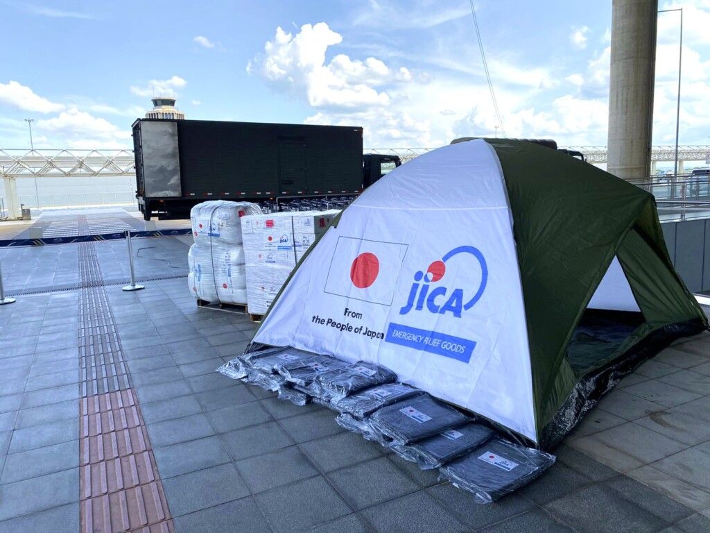 供与された援助物資（提供：在ブラジル日本国大使館）