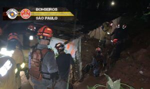 豪雨での被害の様子(Corpo De Bombeiros Da PMESP)