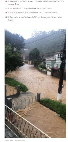 再び洪水が起きたモゼラ地区の道路（２２日付Ｇ１サイトの記事の一部）
