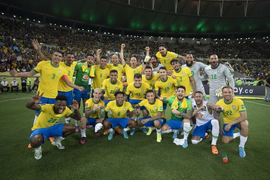 チリに圧勝したセレソン（ Lucas Figueiredo/CBF）