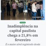 サンパウロ市での債務不履行世帯が２１・８％に増えたと報ずる９日付アジェンシア・ブラジルの記事の一部