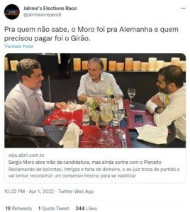 ビバール氏と会合したモロ氏（Twitter）