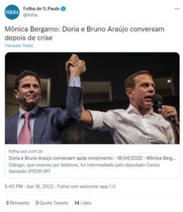 アラウージョ氏（左）とドリア氏（Twitter）