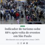観光活動指数が８８％拡大と報じる９日付アジェンシア・ブラジルの記事の一部
