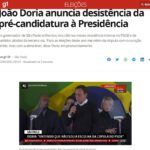 《ブラジル》ドリアが大統領選を断念＝党幹部との会談前日に会見