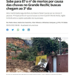《ブラジル》ペルナンブコの死者９１人に＝大統領や閣僚が水害被災地へ＝南部や南東部でも豪雨に要警戒