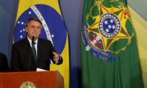 ＩＣＭＳ上限法案に拒否権を行使したボルソナロ大統領（Wilson Dias/Agencia Brasil）