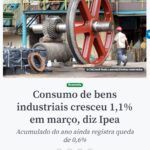 《ブラジル》工業製品の見かけ消費指数が３月に増加＝第１Ｑではまだ０・６％減少