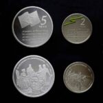 ５レアルと２レアルの記念硬貨（Raphael Ribeiro/Divulgação/BC）
