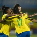 パラグアイ代表に勝ったブラジル代表チーム（Foto Thais Magalhães/CBF）