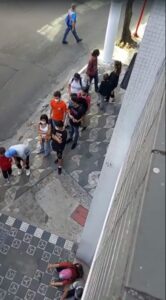 サンジョアキン街まで列が伸びた様子(7月3日午後2時ごろの様子)