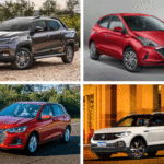 今年の売上上位車（上段左からStrada、HB20、下段左からOnix、TCross）（Divulgação）