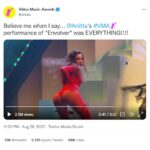 Video Music Awards授賞式で披露されたアニッタのパフォーマンス（Twitter）