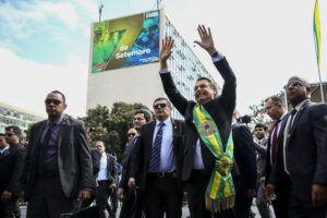 ２０１９年の独立記念日のボルソナロ大統領（Marcelo Camargo/Agencia Brasil）