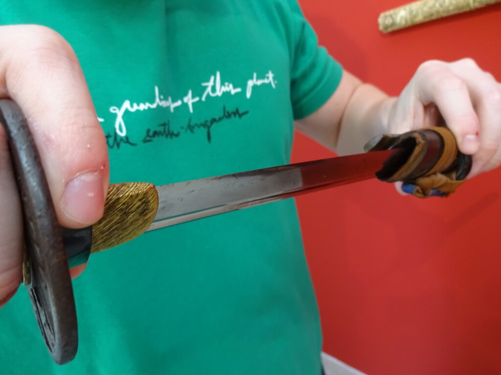 展示された日本刀の真剣