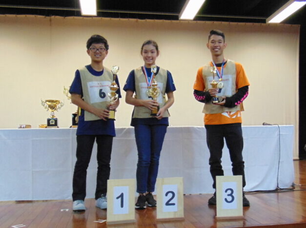 優勝者のコニシ・ラファエル・リョウくん（左）と入賞者ら