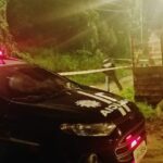 殺人事件の現場に駆けつけた市警の車両（Polícia Civil/divulgação）