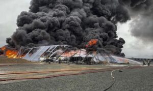 跡形もなく焼け落ちた建物（Corpo de Bombeiros Militar de Santa Catarina/CBMSC）