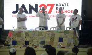 記念館建設が発表された２７日夜の集会(Tomaz Silva/Agencia Brasil)