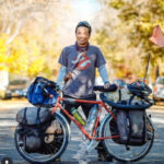 自転車世界旅行中の津田さん＝パ国でブラジル日系社会に興味