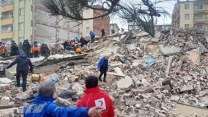 ６日に発生したトルコ・シリア地震の様子（Red Crescent Turkiye）