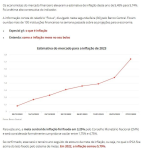 ２３年のインフレ予想値の推移（１月３０日付Ｇ１サイトの記事の一部）