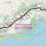 サンパウロとリオ間を結ぶ全長３７８キロメートルの高速鉄道マップ（MetrôCPTM サイト）