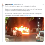 リオ・グランデ・ド・ノル州での襲撃の様子（twitter）