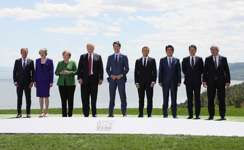 ２０１８年のＧ７サミットの様子（内閣官房内閣広報室, via Wikimedia Commons）