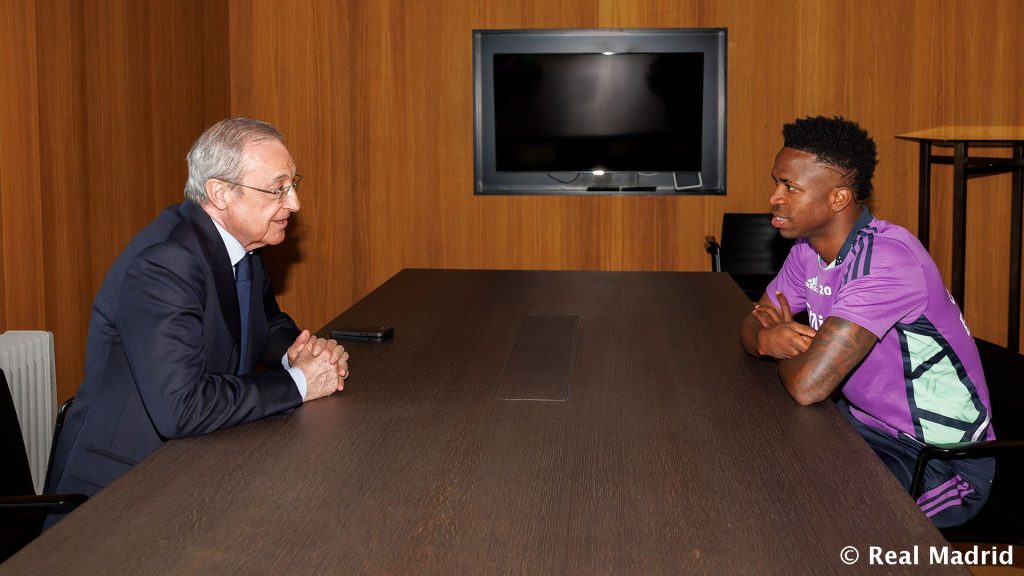 レアル会長とヴィニシウス Antonio Villalba/Real Madrid
