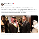 サウジ訪問時のボルソナロ前大統領（twitter）