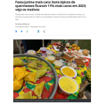 フェスタジュニーナの食卓に並ぶ伝統食の数々（２１日付Ｇ１サイトの記事の一部）