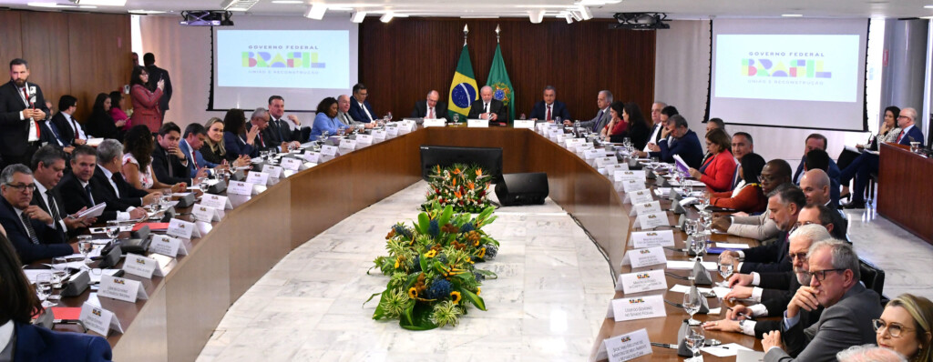 １５日に開催された閣議の様子（Isaac Amorim/MJSP）