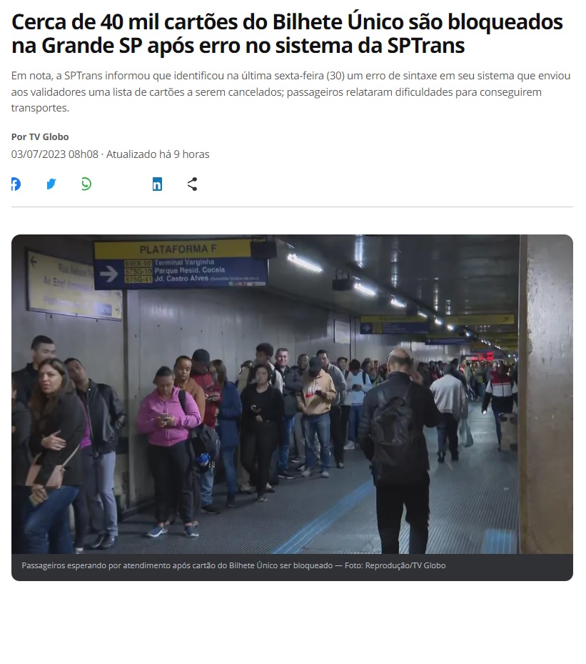 ＢＵが使えなくなって対応を待つ人の列（３日付Ｇ１サイトの記事の一部）