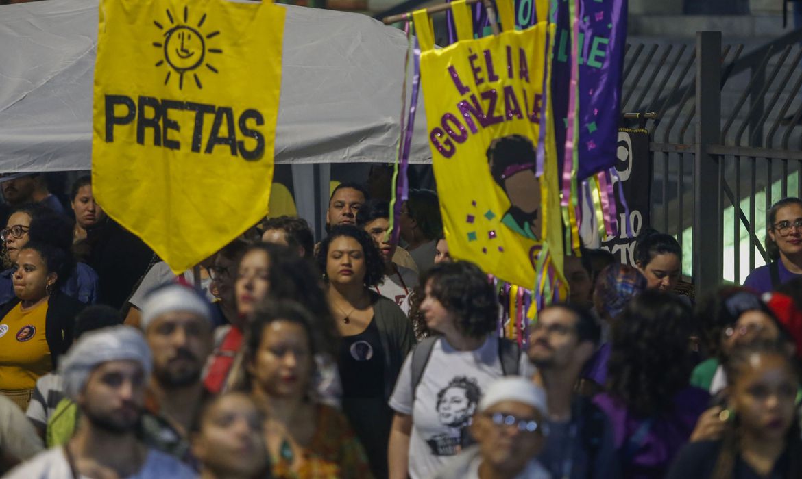 サンパウロ市でのデモ行進（©Paulo Pinto/Agencia Brasil）