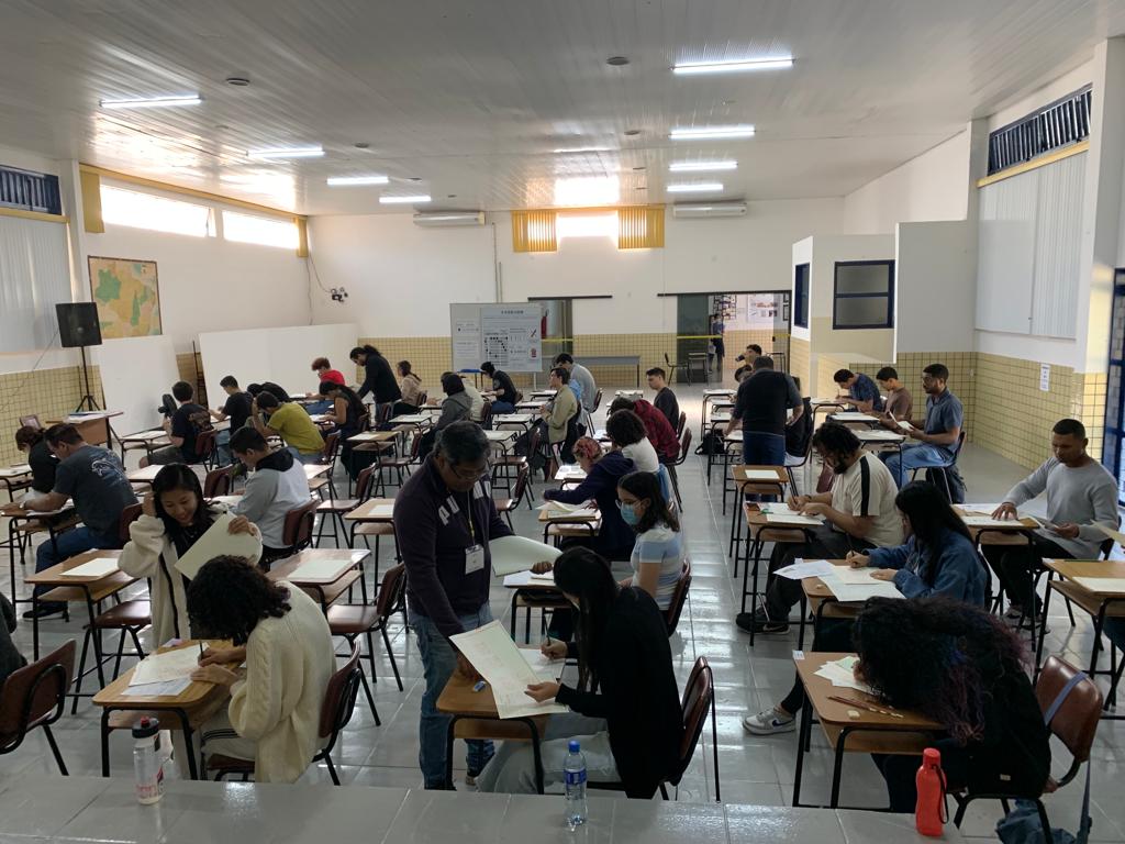 能力試験の会場の様子