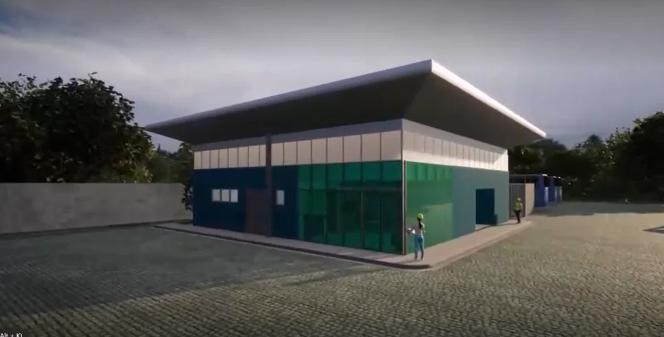 建設予定の水素供給スタンドの完成予想図（Shell/Divulgação）