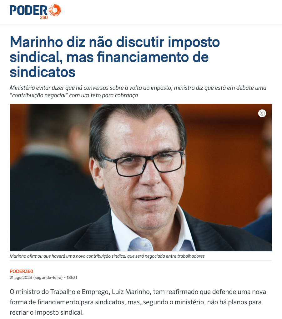 ルイス・マリーニョ労働相（２１日付ポデール３６０サイトの記事の一部）