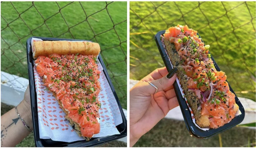 寿司ピザと寿司ドッグ「La Sushi Delivery」のメニューの一部 （Foto: Divulgação）