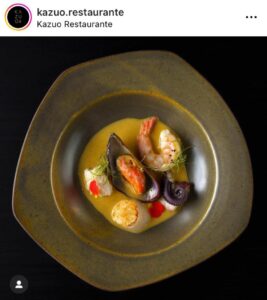 ハラダ氏が手がける創作料理（instagram：kazuo.restaurante）