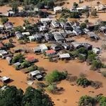 繰り返す風水害の爪痕が残る被災地（©Marinha do Brasil/RS）