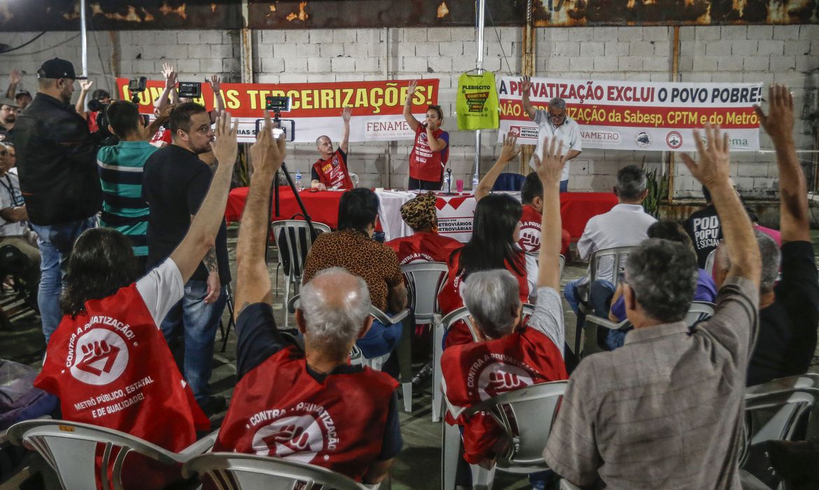 ３日の組合の総会（Paulo Pinto/Agencia Brasil）