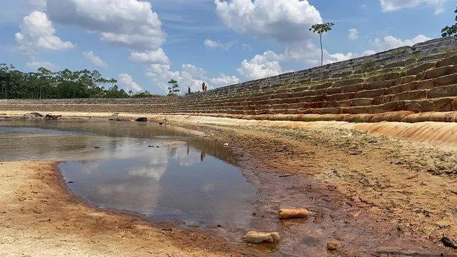 干上がった貯水池(Prefeitura de Tartarugalzinho/Divulgação)