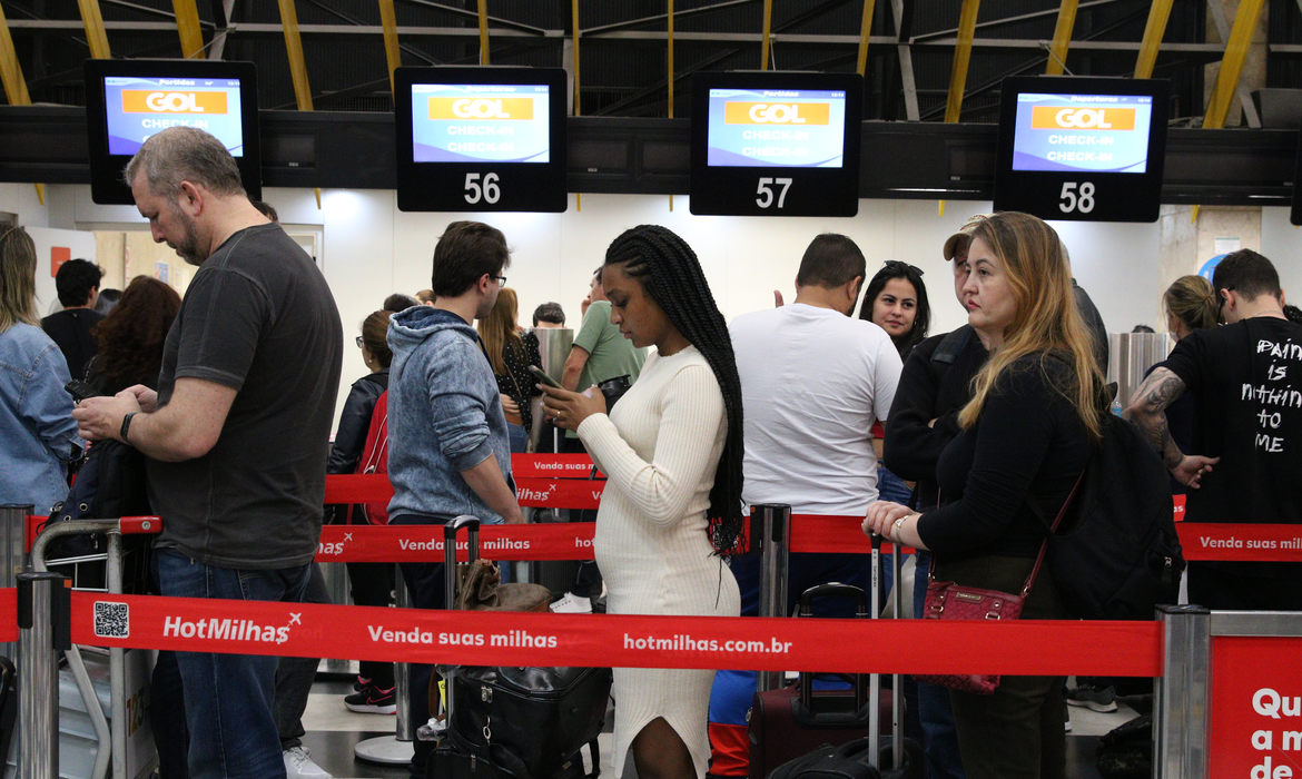 １７日のコンゴーニャス空港（©Rovena Rosa/Agencia Brasil）