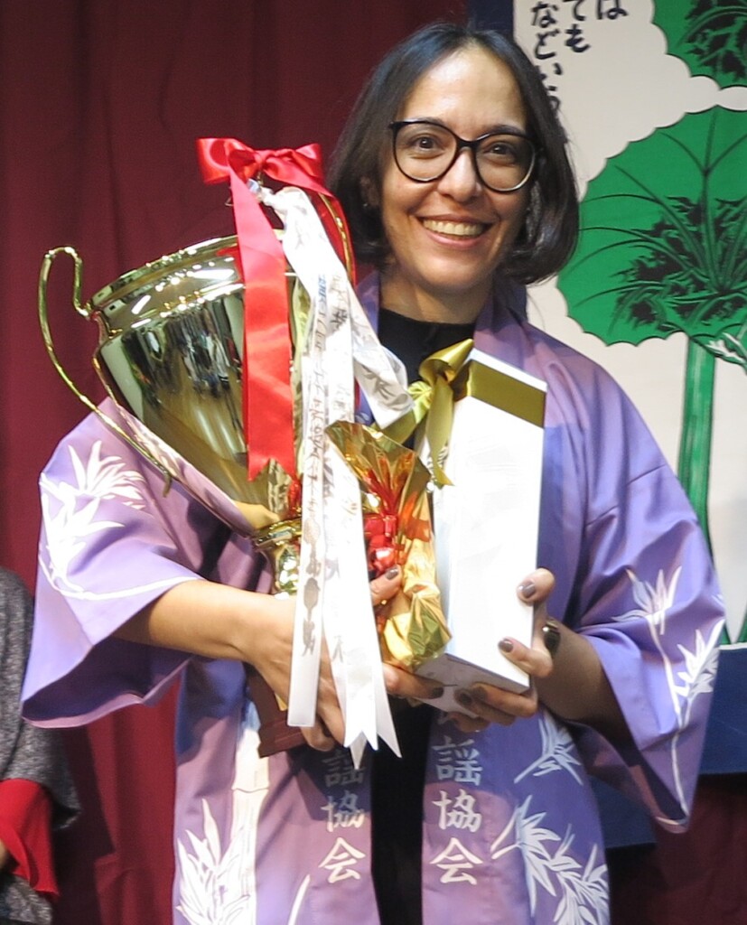 本庄追分部門で優勝した伊計マリアナさん