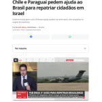 ブラジル人救出の空軍輸送機（１１日付Ｇ１サイトの記事の一部）